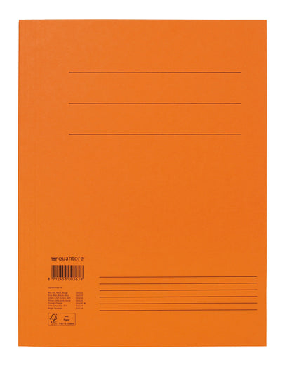 Dossiermap Quantore A4 300 g oranje met stofkleppen