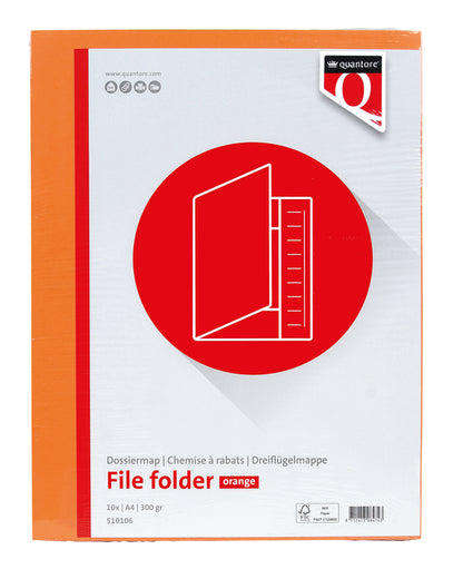 Dossiermap Quantore A4 300 g oranje met stofkleppen - 2