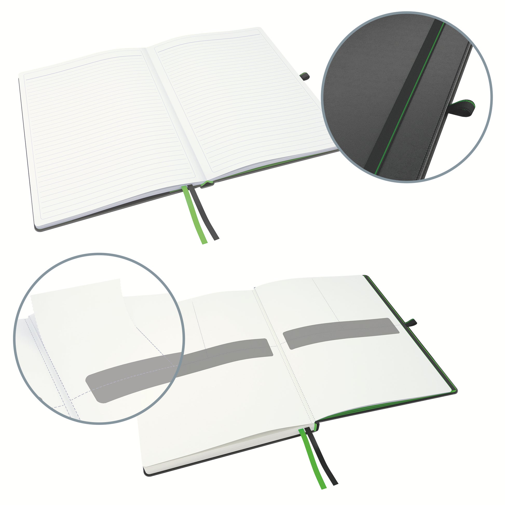 Leitz Complete A4 notitieboek, 160 pagina's, 100gsm, met elastiek en binnenvakken - 4