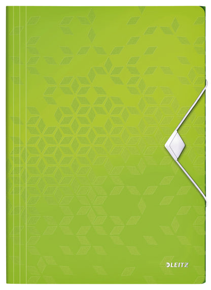 Leitz WOW A4 3-kleps PP Elastomap Groen, Voor Documenten - 2