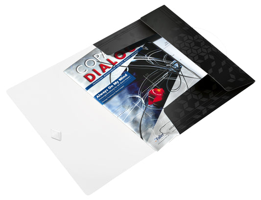 Elastomap Leitz Wow A4 3-kleps PP Zwart