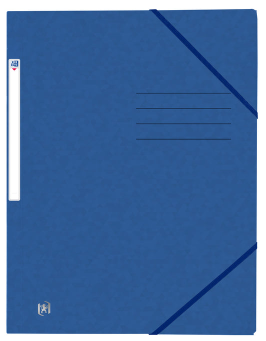 Elastomap Oxford Top File+ A4 in blauw met 3 kleppen