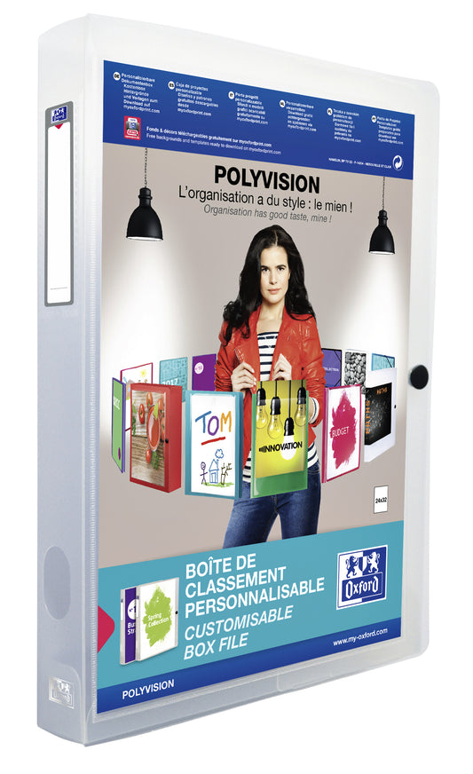 Oxf Polyvision Verzamelbox 40mm met Insteektas, Transparant