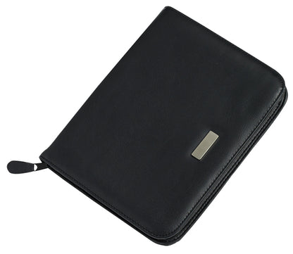 Zwarte A5 lederlook schrijfmap Excellent de luxe met rits