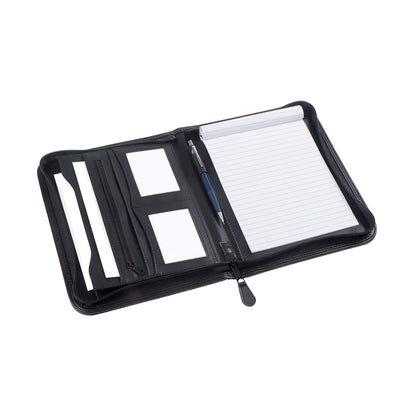 Zwarte A5 lederlook schrijfmap Excellent de luxe met rits - 2