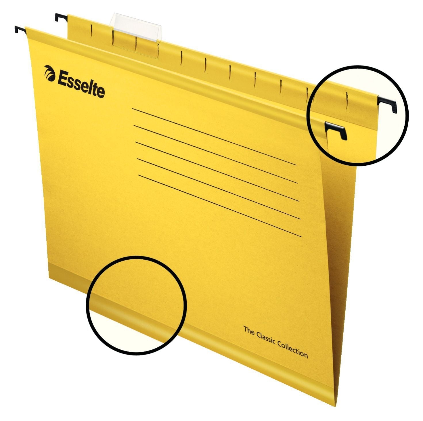 HANGMAP Esselte Classic V-bodem geel, 382x240mm, gerecycled - 2