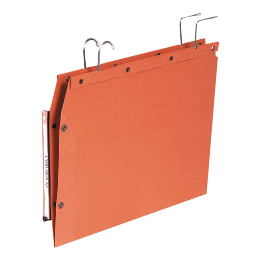 Hangmap Elba TUB A4 V-bodem 50mm oranje met metalen ophanging