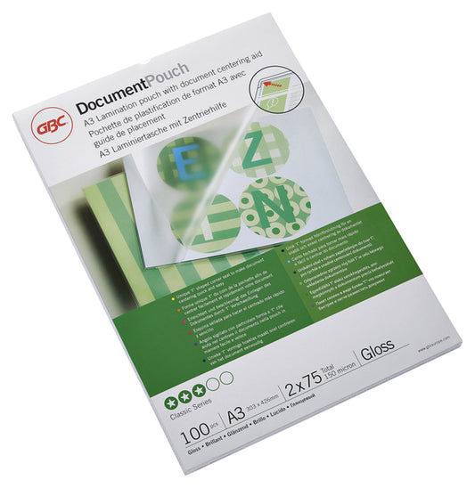 GBC A3 Plastificeerhoes 2x75 Micron Glans