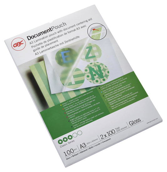 GBC A3 Plastificeerhoes 2x100 Micron Glans