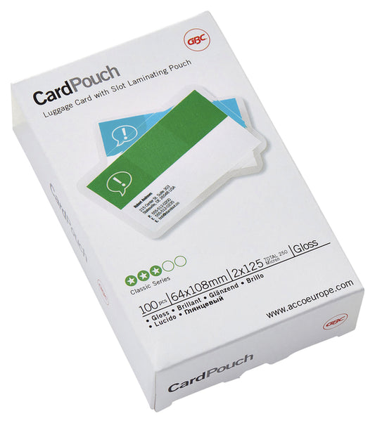 Lamineerhoes GBC bagage label 64x108mm 2x125 micron