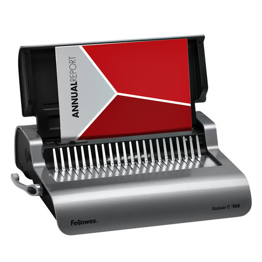 Inbindmachine Fellowes Quasar E 500 voor plastic inbindruggen