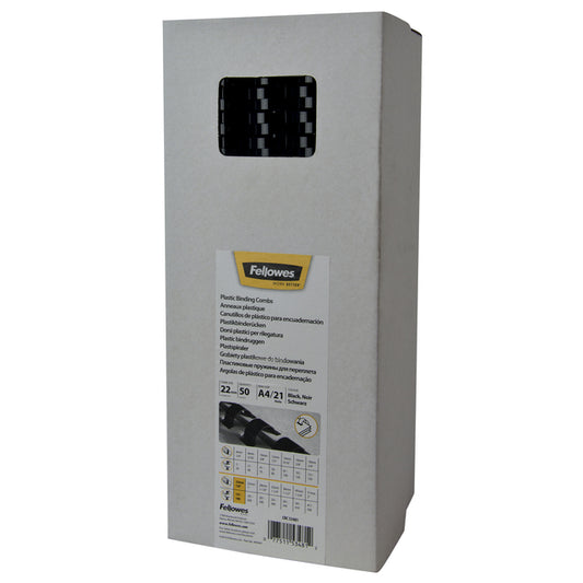 Bindrug Fellowes 22mm 21-rings A4 zwart