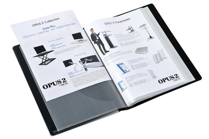 SHOWMAP OPUS 2 A5 FronView 20-Tas Presentatiemap Antraciet - 5