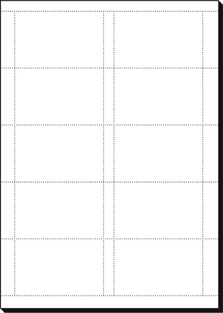 Sigel visitekaartjes 85x55mm blanco, 185 g/m², wit - 2