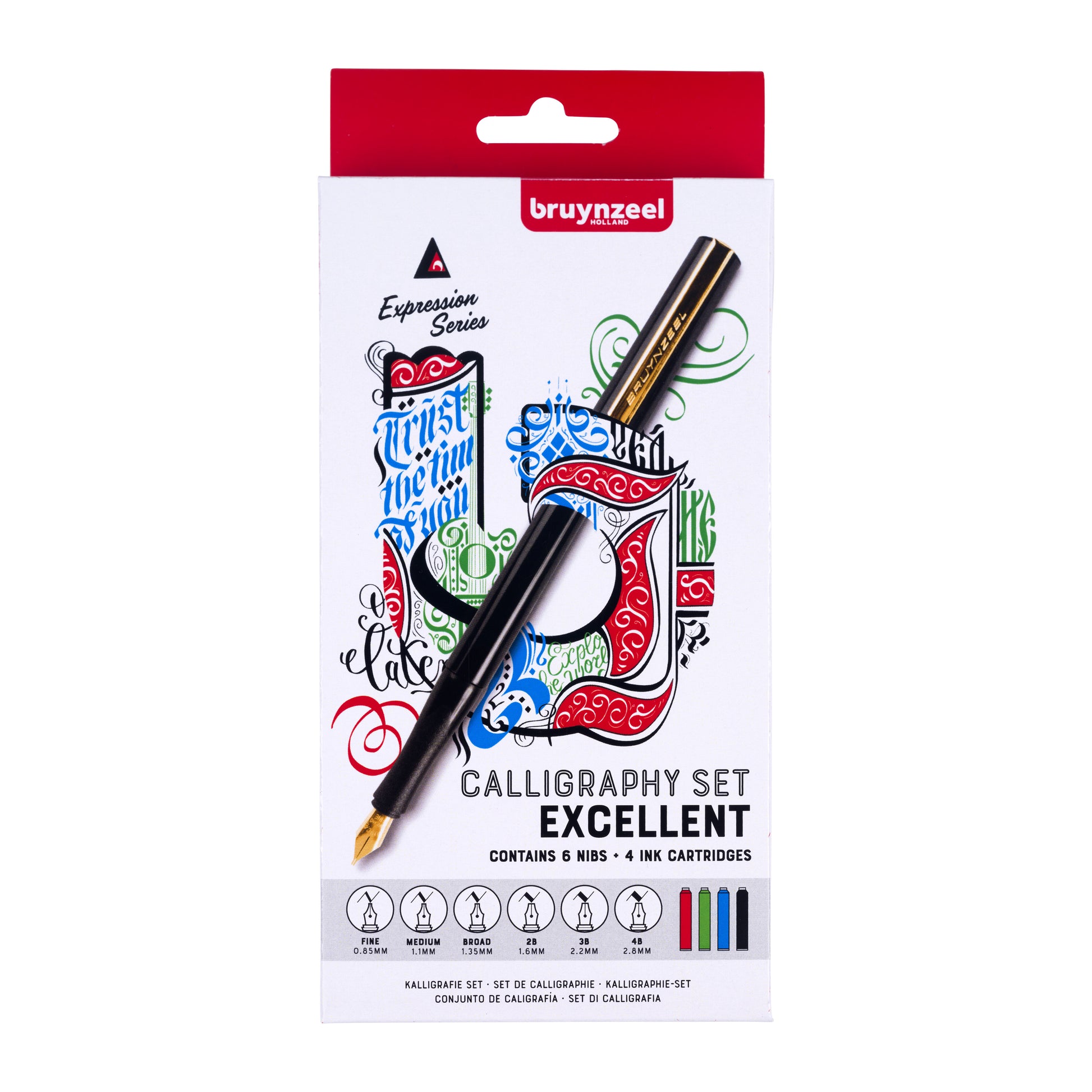 Bruynzeel Luxe Kalligrafiepen Set met Wisselbare Pennen