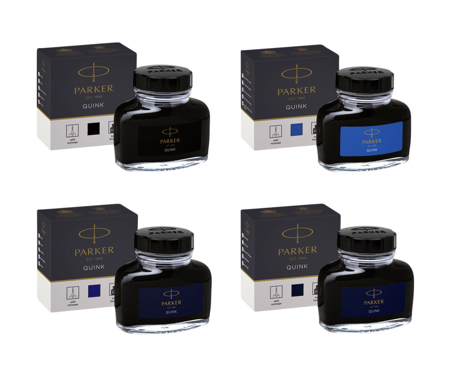 Vulpeninkt Parker Quink Permanent Zwart 57ml