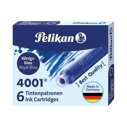 Pelikan koningsblauw inktpatronen, doos van 6