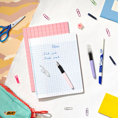 Inktwisser Bic met rond punt, blauw - 2