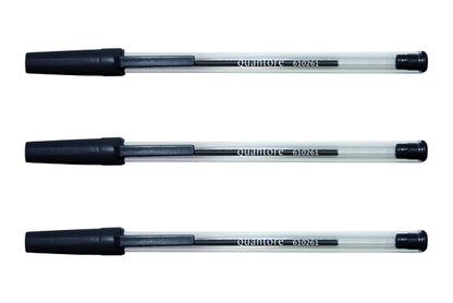 Balpen Quantore stick zwart met gevlekte dop