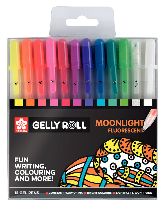 Sakura Gelly Roll Moonlight Assortiment met fluoriscerende kleuren
