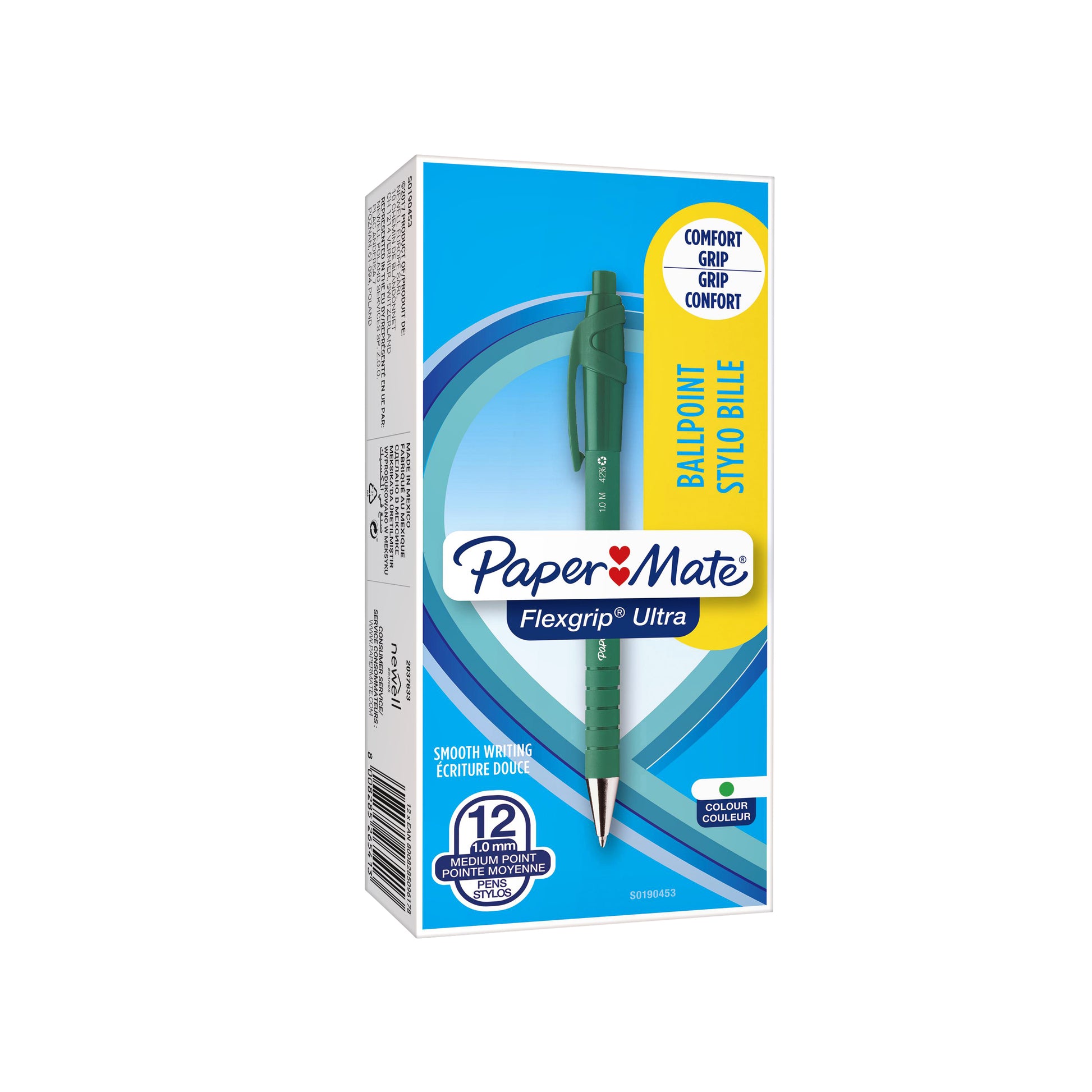 Papermate Flexgrip Ultra Balpen M Groen met Drukknop en Inktkleurindicator - 2