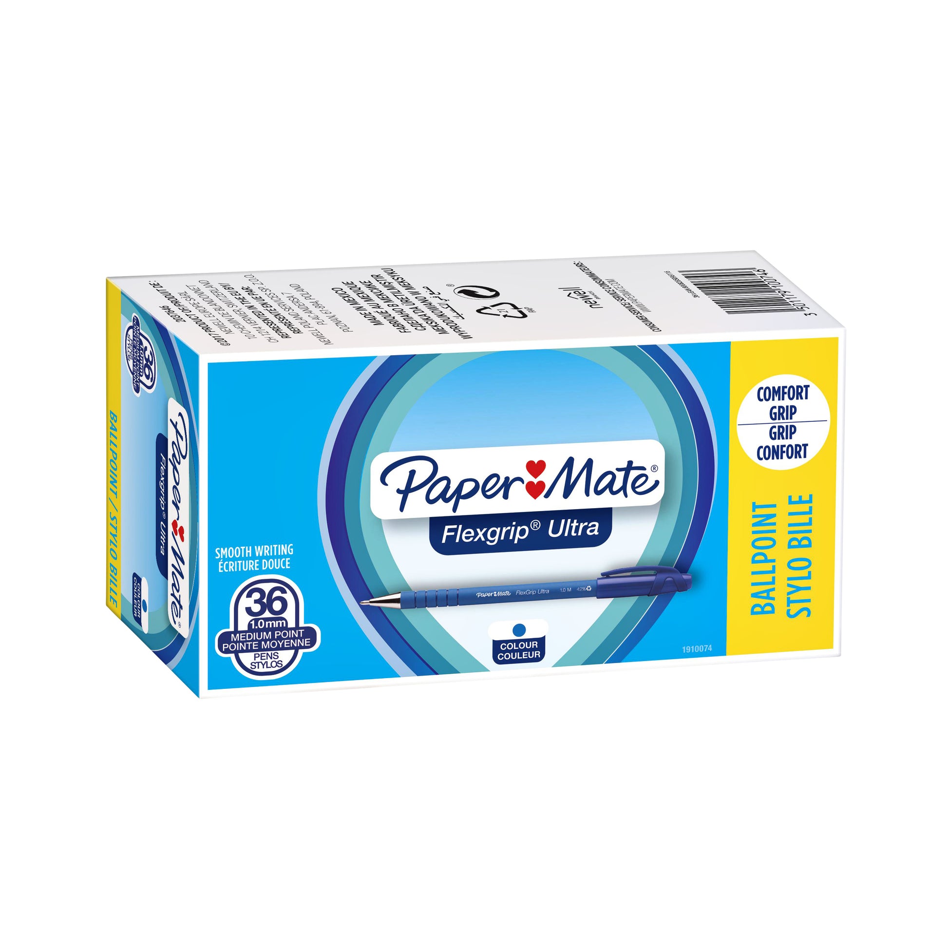 Balpen Paper Mate Flexgrip Ultra M blauw valuepack - 3