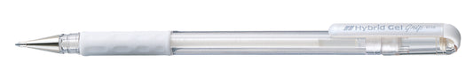 Pentel K118 Grip M gelpen met watervaste pigmentinkt in wit