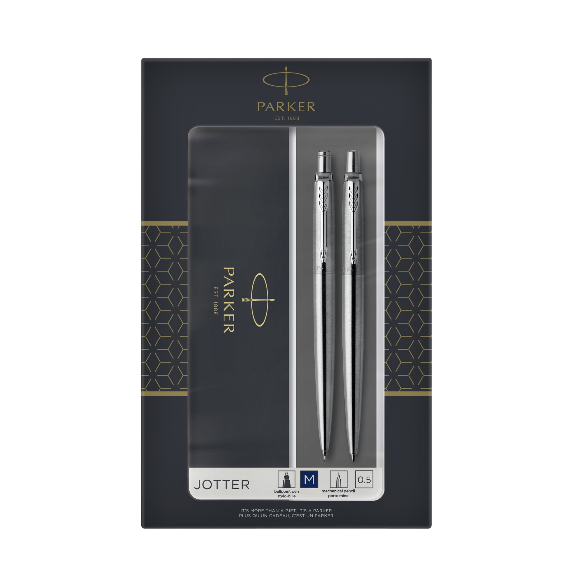 Parker Jotter CT Balpen en Vulpotlood Duo in Geschenkverpakking