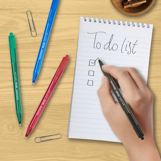 Papermate InkJoy 100 RT Valuepack M zwart, set van 10 - 3