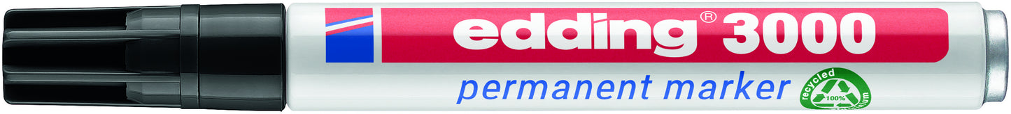 Viltstift edding 3000 rond 1,5-3mm zwart, klassieke permanent marker - 2