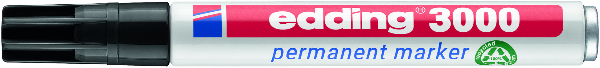 Viltstift edding 3000 rond 1,5-3mm zwart, klassieke permanent marker - 2
