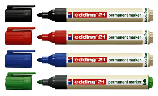 Viltstift edding 21 Eco rond 1.5-3mm blauw - 2