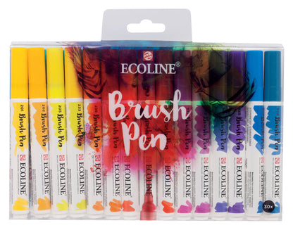 Talens Ecoline Brush Pens Assorti, geurloos en klaar voor gebruik