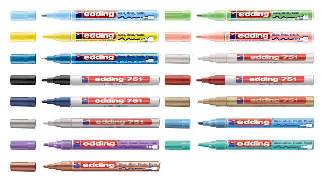 Viltstift edding 751 lak rond 1-2mm goud - 3