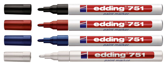 edding 751 Lakstift rond 1-2mm zwart voor glas en materialen - 2