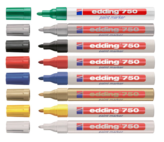 Edding 750 Lakmarker Rond 2-4mm Blauw voor Decoratie en Labels - 3