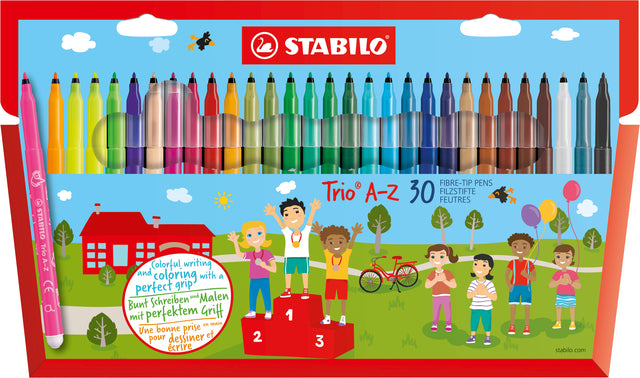 Stabilo Trio A-Z Viltstift Set 30 Assorti