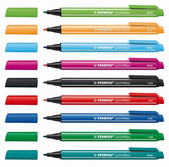 Viltstift STABILO pointMax 488 met karmijnrode inkt, 0,8 mm - 3