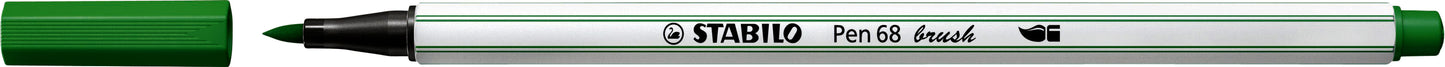 Stabilo Pen 68 Brush Nib in Smaragdgroen voor Creatieve Teksten