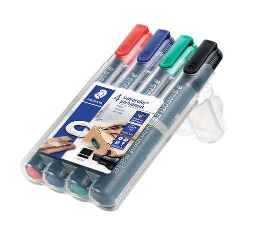 Viltstift Staedtler Lumocolor 350 schuin 2-5mm assorti