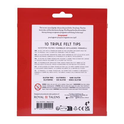 Brynzeel Driekantige Viltstiften Assorti 12 Stuks - 3