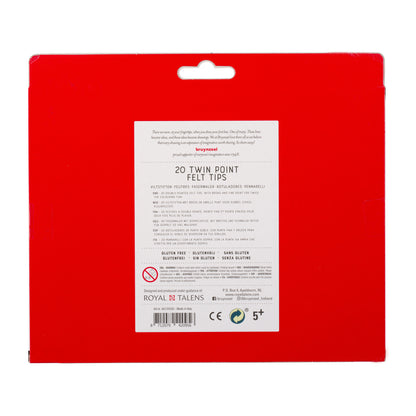 Brynzeel Kids Twin Points Viltstift Assorti 2-in-1, Dikker en Dunner - 3