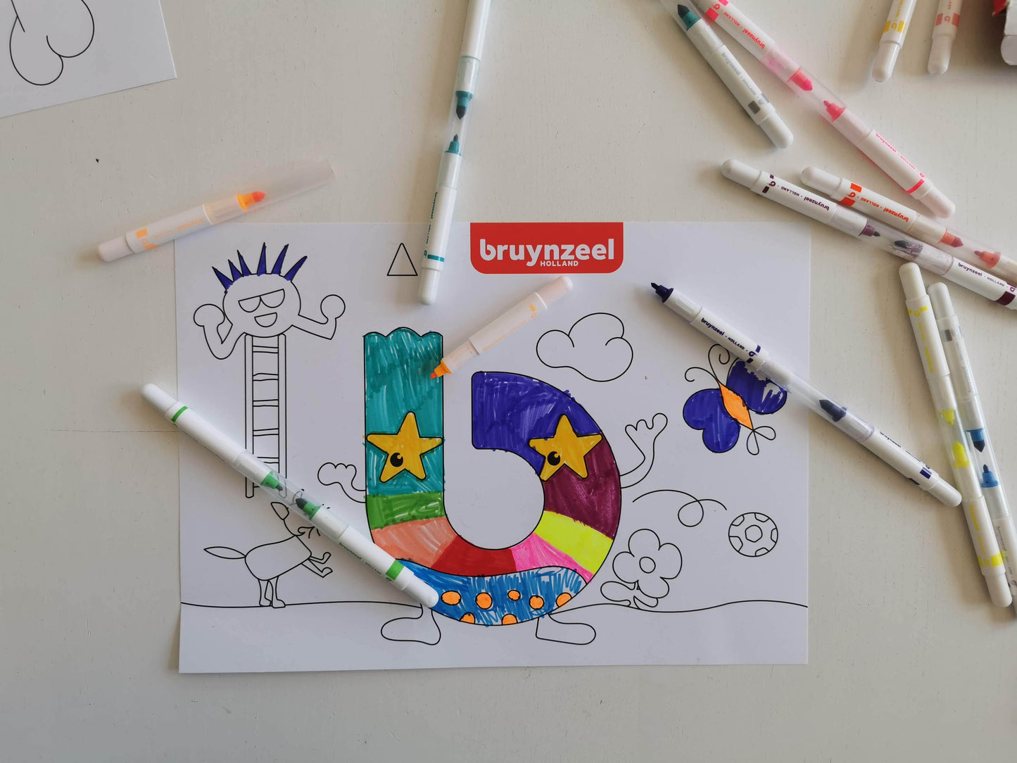 Brynzeel Kids Twin Points Viltstift Assorti 2-in-1, Dikker en Dunner - 4