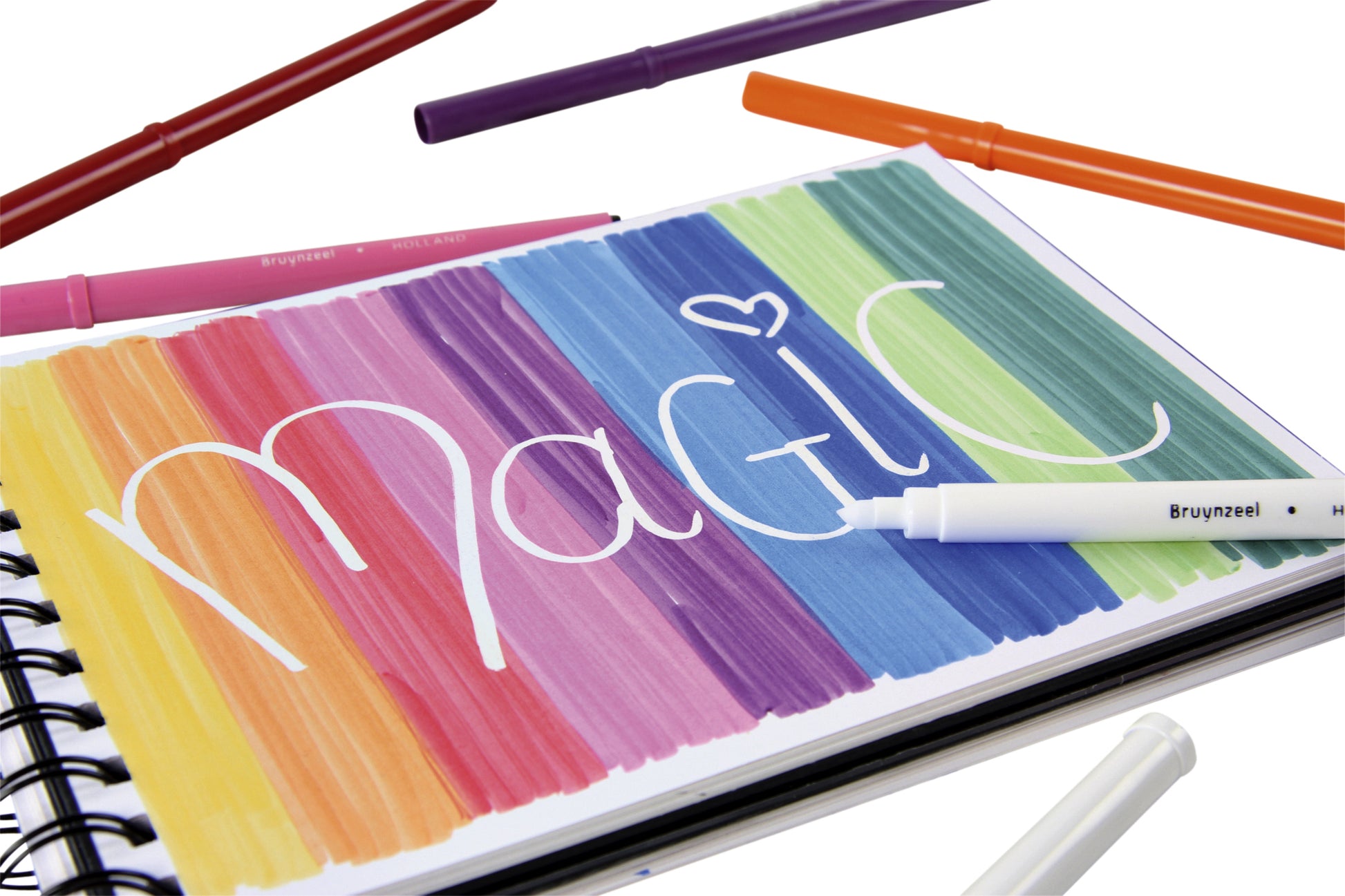 Bruynzeel Expression Super Points Viltstiften 14 Kleuren + Witte Stift - 3