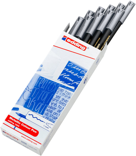 edding 1200 F Metallic Zilver Fineliner - 3