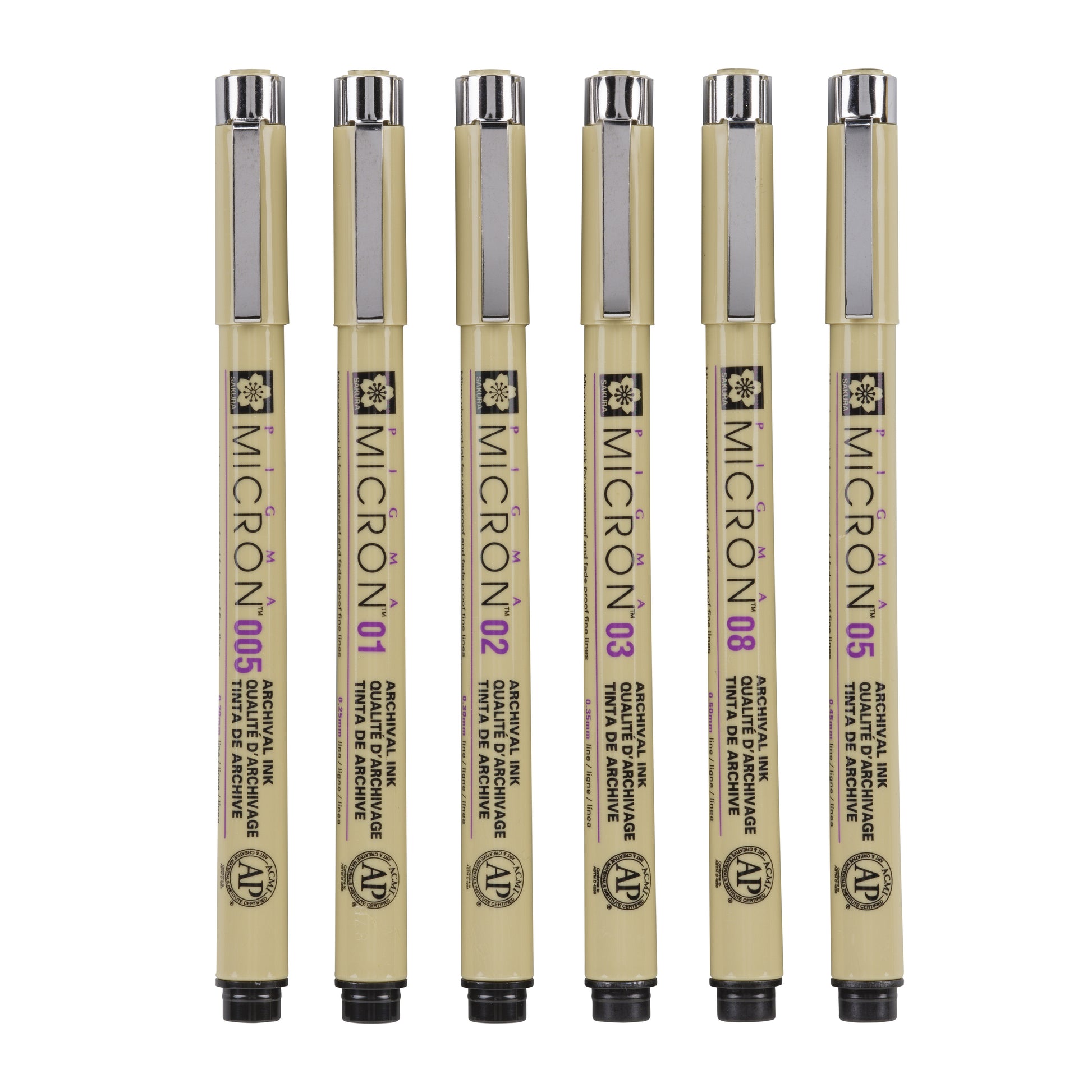 Sakura Pigma Micron Fineliner Assortiment Zwart - 3