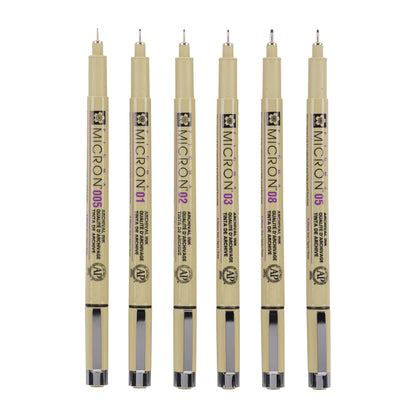 Sakura Pigma Micron Fineliner Assortiment Zwart - 4