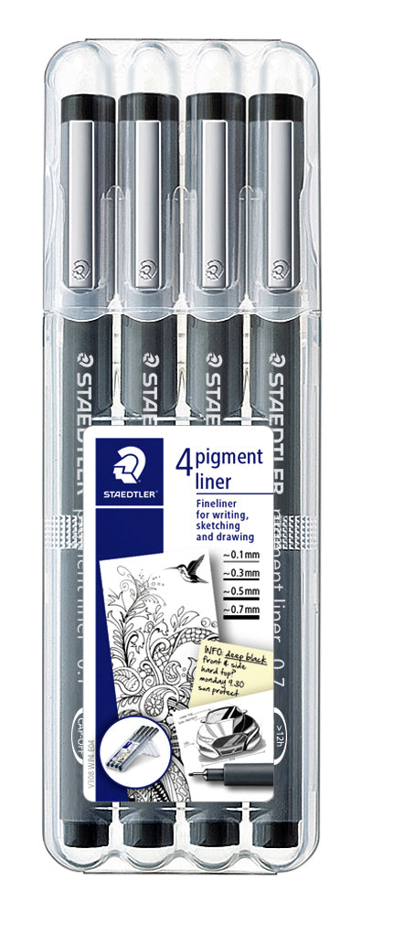 Staedtler pigment 308 F Fijnschrijver 0,1-0,7 mm Zwart