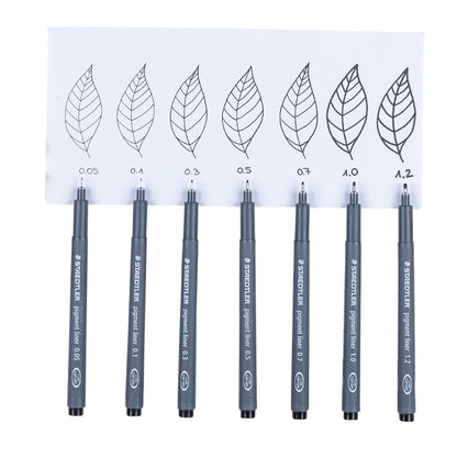 Staedtler pigment 308 fineliner 0,3 mm zwart, 6 stuks - 5