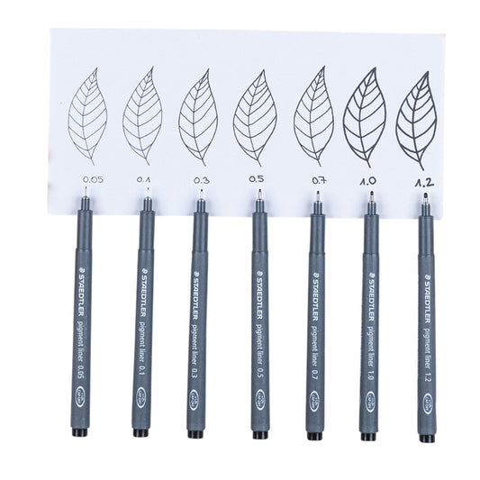 Staedtler Pigment Fineliner 0,6mm Zwart - 5